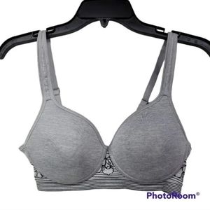 * Company Ellen Tracy womens bra size 34B wireless bragray floral print pattern